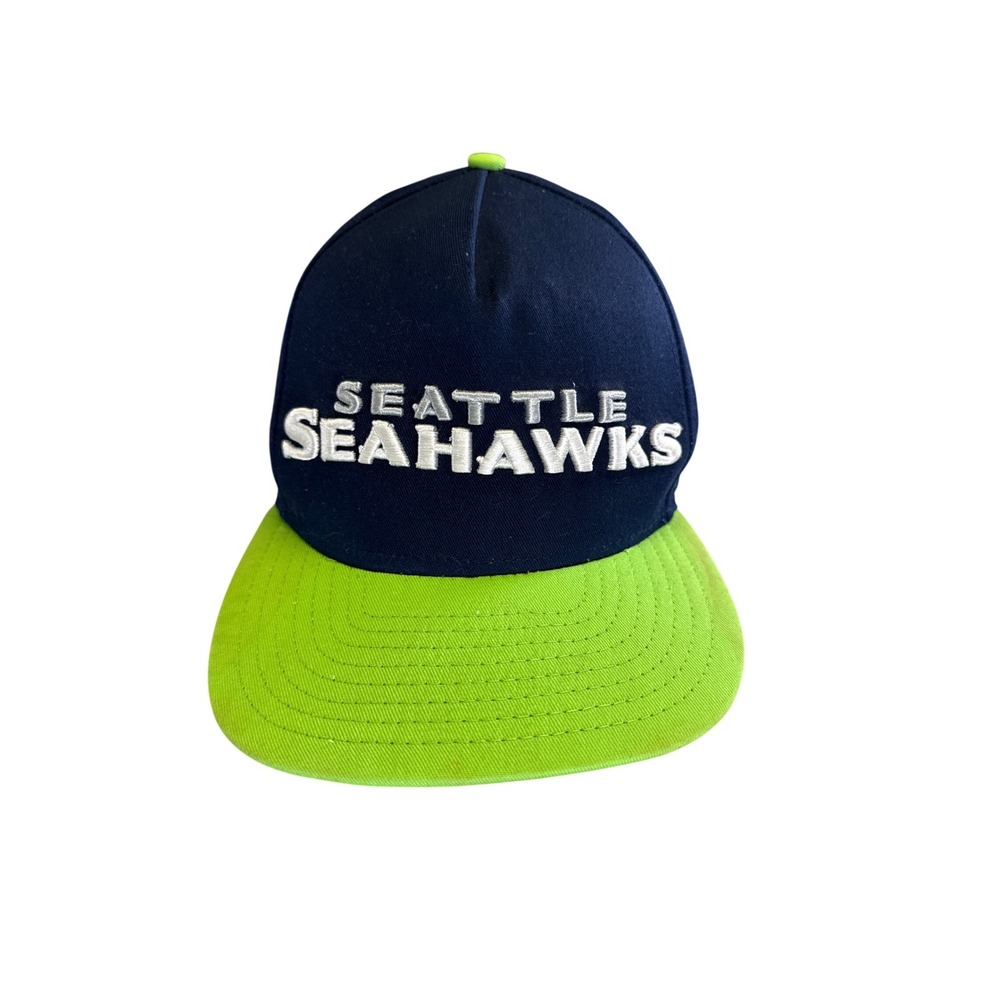 New Era 9FIFTY Seattle Seahawks Snapback Hat Navy Blue Green NFL Cap OSFM